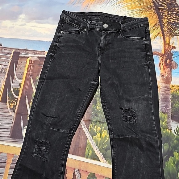 RtA Distressed Black Raw Hem Jeans Size 23‎ - Picture 3 of 7